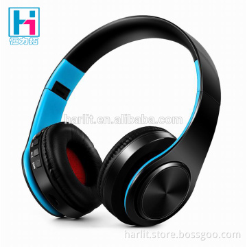 Shenzhen Wholesale 3.5 mm Aux Wired /Wireless Bluetooth 4.0 Headphones With Mic Support TF Card Over Head Bluetooth Headset